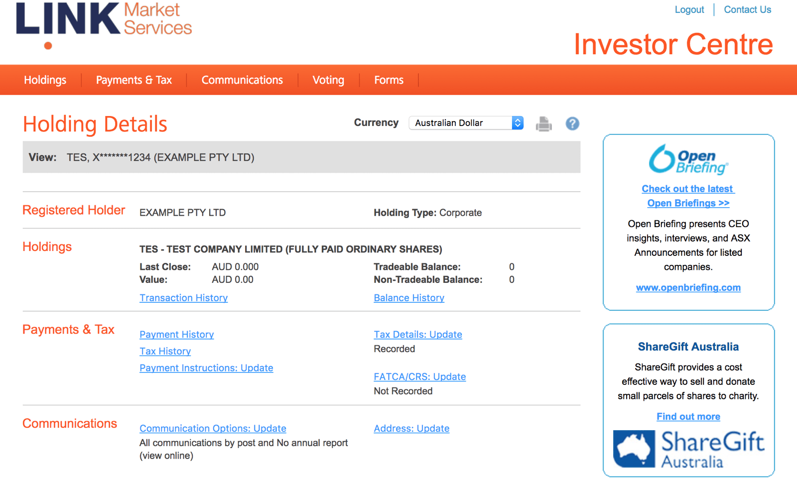 Link Market Services How to access your Shareholding Info Guide