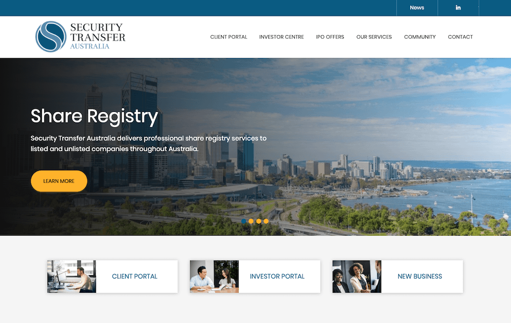 Security Transfer Australia's Homepage